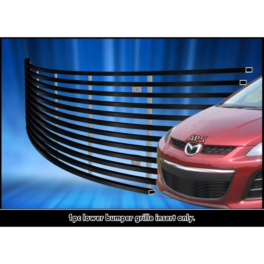 APS GR13FFG72J - Black Stainless Steel Lower Bumper Horizontal Billet Grille