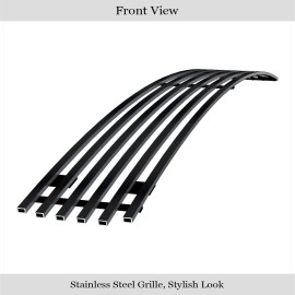 APS GR14FEB25J - Black Stainless Steel Lower Bumper Horizontal Billet Grille