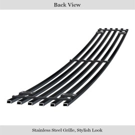 APS GR14FEB25J - Black Stainless Steel Lower Bumper Horizontal Billet Grille