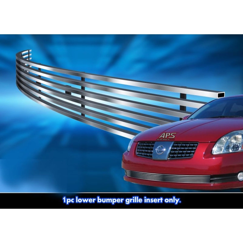 APS GR14FED09C - Hairline Stainless Steel Lower Bumper Horizontal Billet Grille