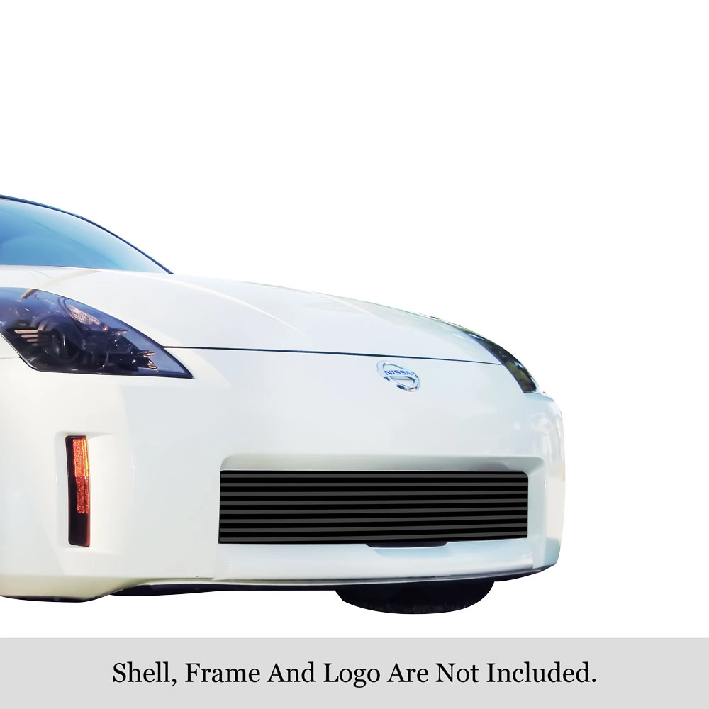 APS GR14FED15J - Black Stainless Steel Lower Bumper Horizontal Billet Grille