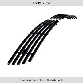 APS GR14FEF03J - Black Stainless Steel Lower Bumper Horizontal Billet Grille