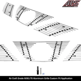 APS GR14FFC87A - Polished Aluminum Main Upper Horizontal Billet Grille