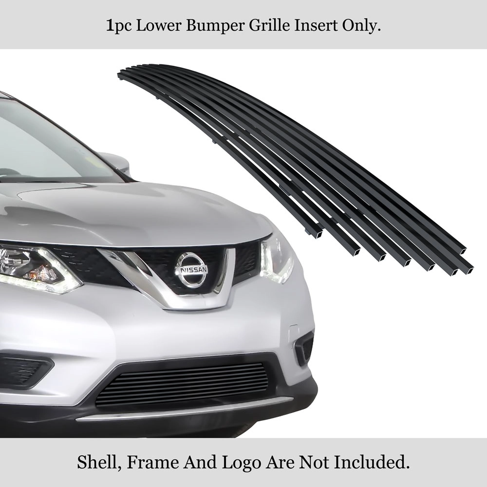 APS GR14FFC88J - Black Stainless Steel Lower Bumper Horizontal Billet Grille
