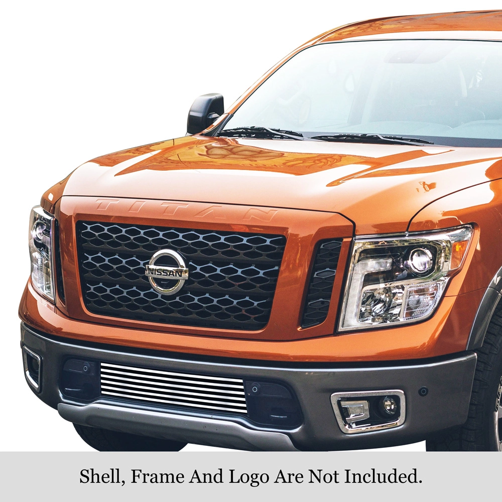 APS GR14FFC96S - Polished Stainless Steel Lower Bumper Horizontal Billet Grille