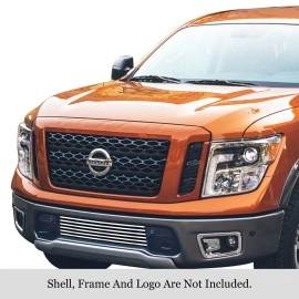 APS GR14FFC96S - Polished Stainless Steel Lower Bumper Horizontal Billet Grille
