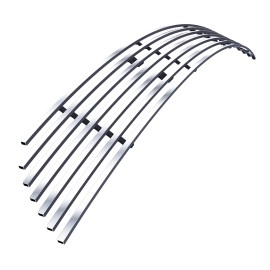 APS GR14FFD86C - Hairline Stainless Steel Lower Bumper Horizontal Billet Grille
