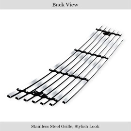 APS GR14FFE67C - Hairline Stainless Steel Lower Bumper Horizontal Billet Grille