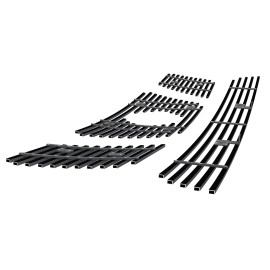 APS GR14FGI66J - Black Stainless Steel Main Upper + Lower Bumper Horizontal Billet Grille
