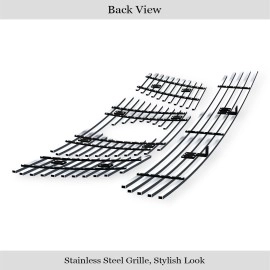APS GR14FGI66S - Polished Stainless Steel Main Upper + Lower Bumper Horizontal Billet Grille