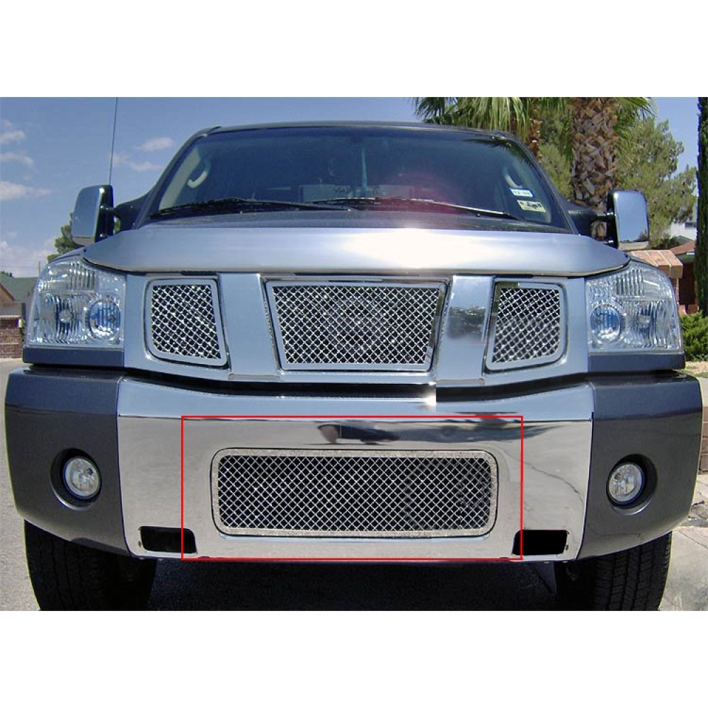 APS GR14GED13S - Polished Stainless Steel Lower Bumper 2.5mm Wire Mesh Grille