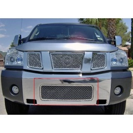 APS GR14GED13S - Polished Stainless Steel Lower Bumper 2.5mm Wire Mesh Grille