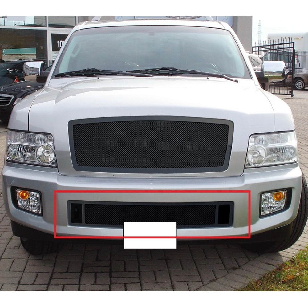 APS GR14GED48H - Black Stainless Steel Lower Bumper 1.8mm Wire Mesh Grille