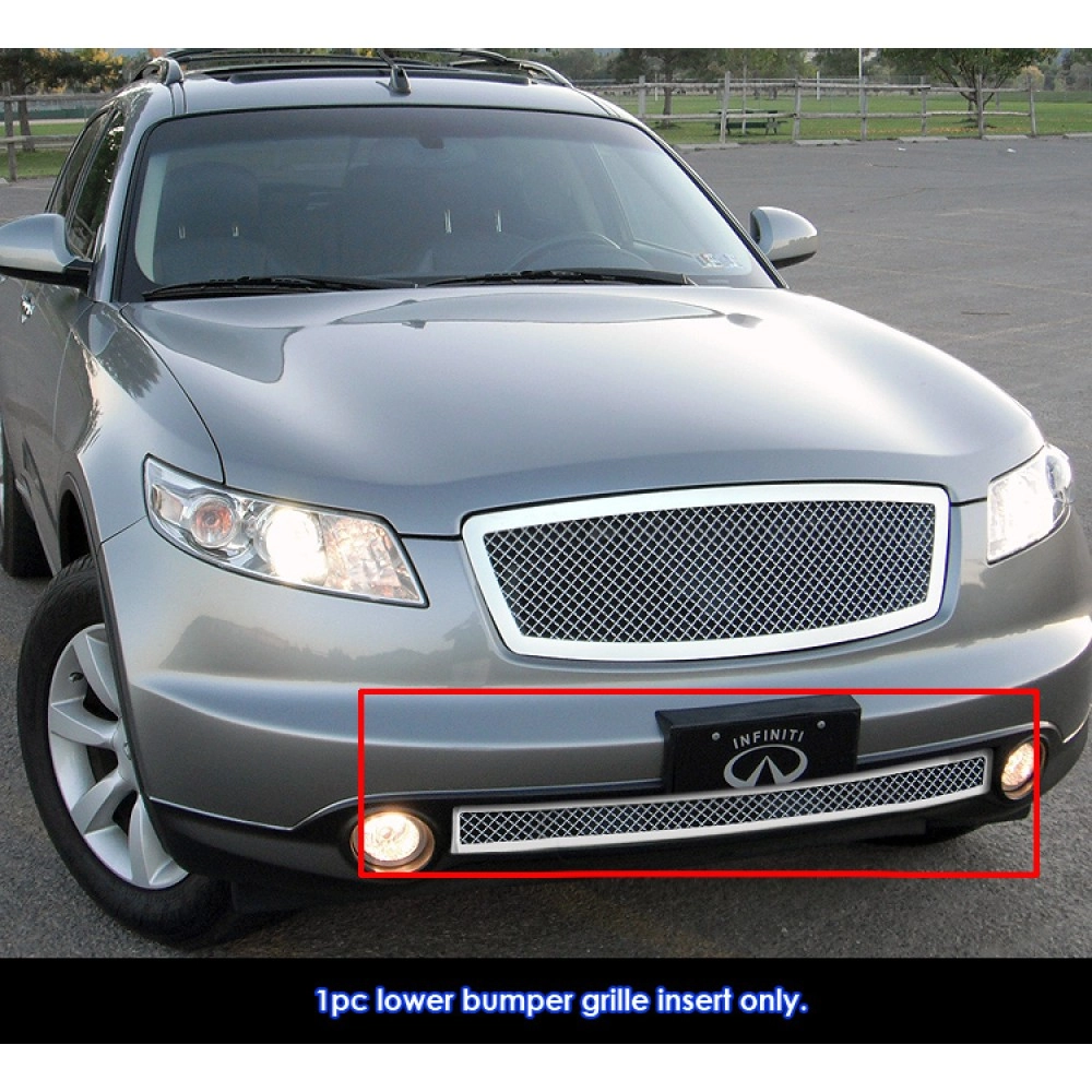 APS GR14GEF07S - Polished Stainless Steel Lower Bumper 2.5mm Wire Mesh Grille