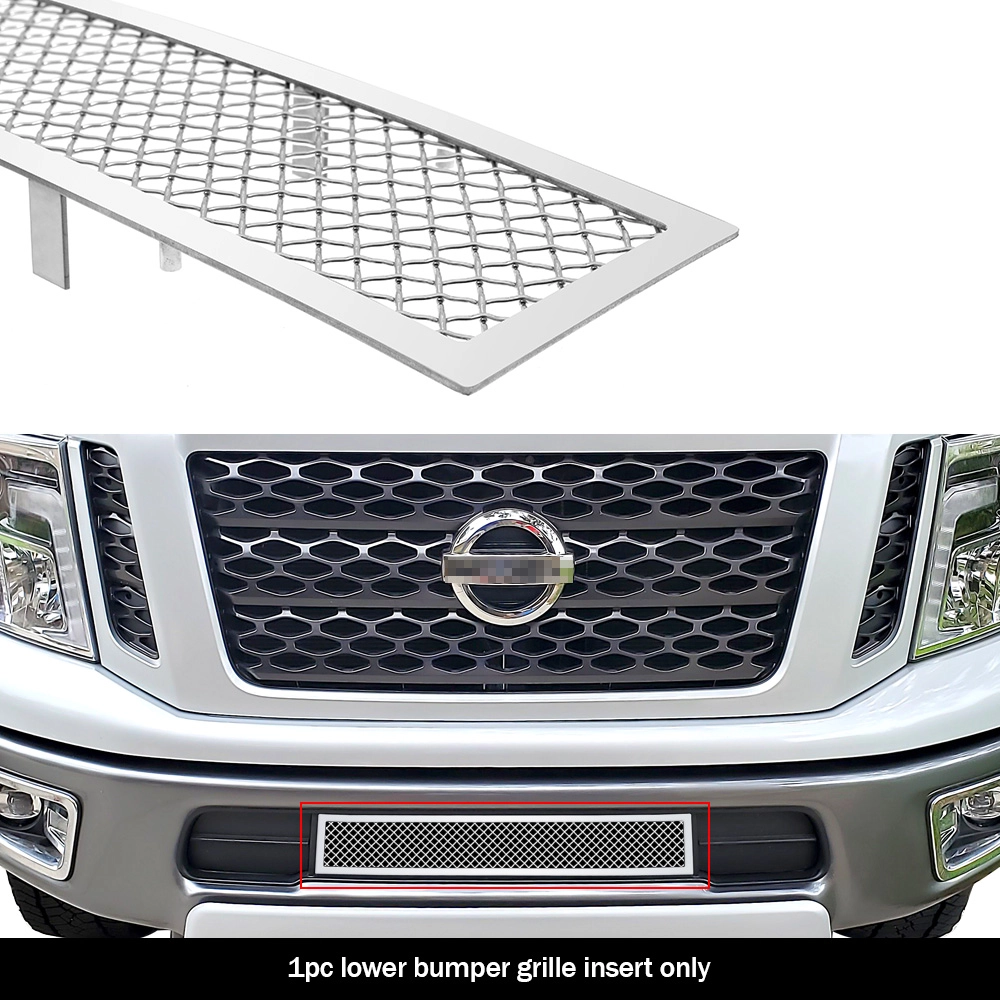 APS GR14GFC96T - Polished Stainless Steel Lower Bumper 1.8mm Wire Mesh Grille