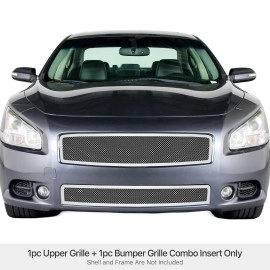 APS GR14GGG74T - Polished Stainless Steel Main Upper + Lower Bumper 1.8mm Wire Mesh Grille
