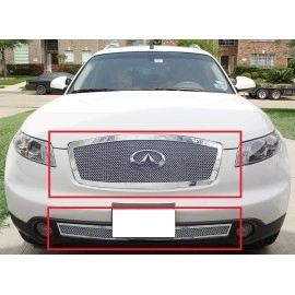 APS GR14GGH77T - Polished Stainless Steel Main Upper + Lower Bumper 1.8mm Wire Mesh Grille