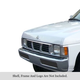 APS GR14HEA17J - Black Stainless Steel Lower Bumper Horizontal Billet Grille