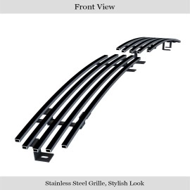 APS GR14HEA17J - Black Stainless Steel Lower Bumper Horizontal Billet Grille