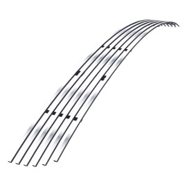 APS GR14HED03S - Polished Stainless Steel Lower Bumper Horizontal Billet Grille