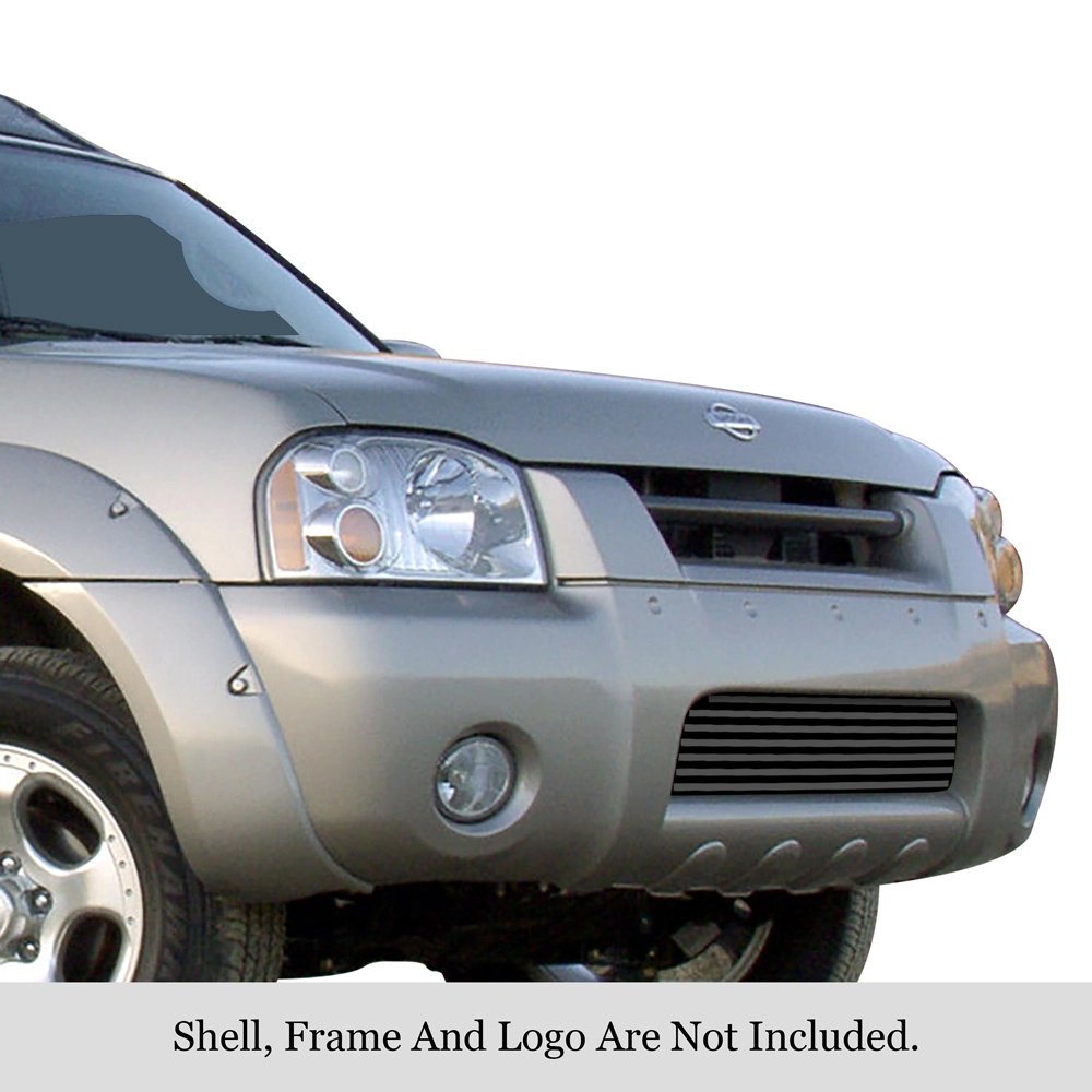 APS GR14HED20J - Black Stainless Steel Lower Bumper Horizontal Billet Grille