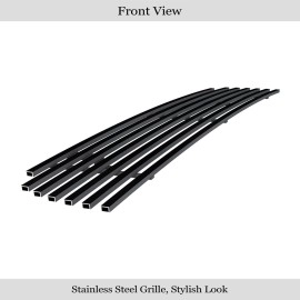 APS GR14HED20J - Black Stainless Steel Lower Bumper Horizontal Billet Grille
