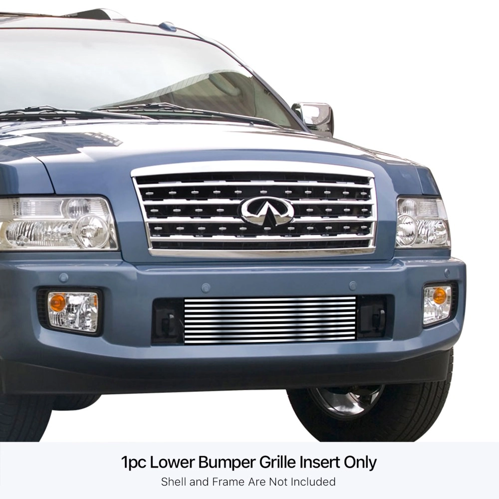 APS GR14HED48S - Polished Stainless Steel Lower Bumper Horizontal Billet Grille