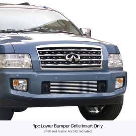 APS GR14HED48S - Polished Stainless Steel Lower Bumper Horizontal Billet Grille