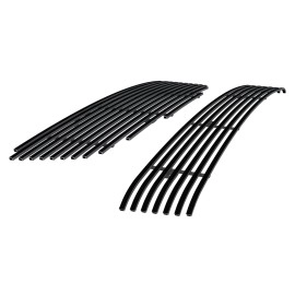 APS GR14HGI65J - Black Stainless Steel Main Upper + Lower Bumper Horizontal Billet Grille