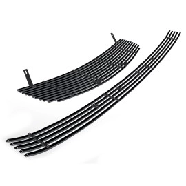 APS GR14HGI81J - Black Stainless Steel Main Upper + Lower Bumper Horizontal Billet Grille
