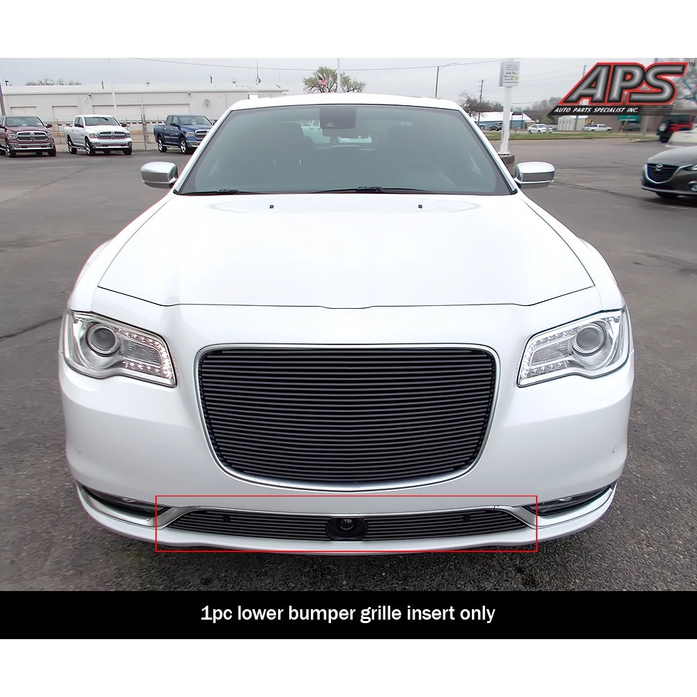 APS GR18FFC80H - Black Aluminum Lower Bumper Horizontal Billet Grille