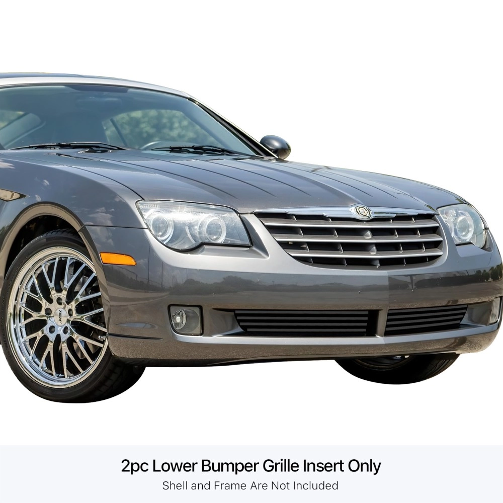 APS GR18FFE26J - Black Stainless Steel Lower Bumper Horizontal Billet Grille