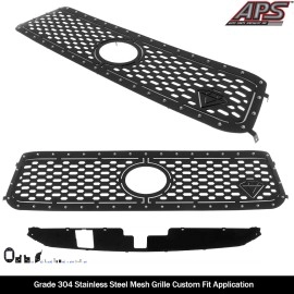 APS GR20DFJ30D - Black Stainless Steel Main Upper Double Layer Laser Cut Sheet Grille