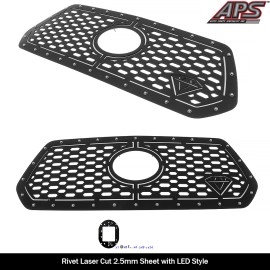 APS GR20DFJ31D - Black Stainless Steel Main Upper Double Layer Laser Cut Sheet Grille