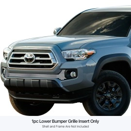APS GR20FEA81S - Polished Stainless Steel Lower Bumper Horizontal Billet Grille
