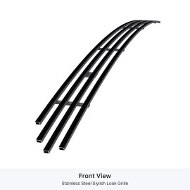 APS GR20FEB34J - Black Stainless Steel Lower Bumper Horizontal Billet Grille