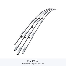 APS GR20FEB34S - Polished Stainless Steel Lower Bumper Horizontal Billet Grille