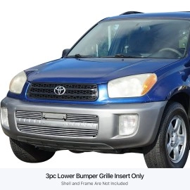 APS GR20FEE77S - Polished Stainless Steel Lower Bumper Horizontal Billet Grille