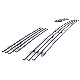APS GR20FEE77S - Polished Stainless Steel Lower Bumper Horizontal Billet Grille