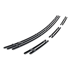 APS GR20FEE80J - Black Stainless Steel Lower Bumper Horizontal Billet Grille