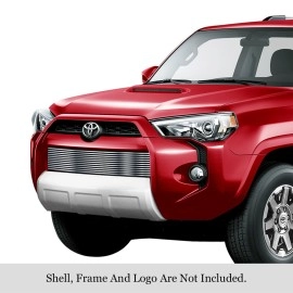 APS GR20FEI78C - Hairline Stainless Steel Lower Bumper Horizontal Billet Grille