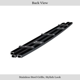 APS GR20FFE01J - Black Stainless Steel Hood Scoop Horizontal Billet Grille
