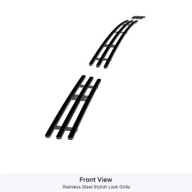 APS GR20FFG19J - Black Stainless Steel Lower Bumper Horizontal Billet Grille