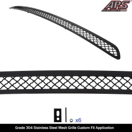 APS GR20GEB34K - Black Stainless Steel Lower Bumper 2.5mm Wire Mesh Grille