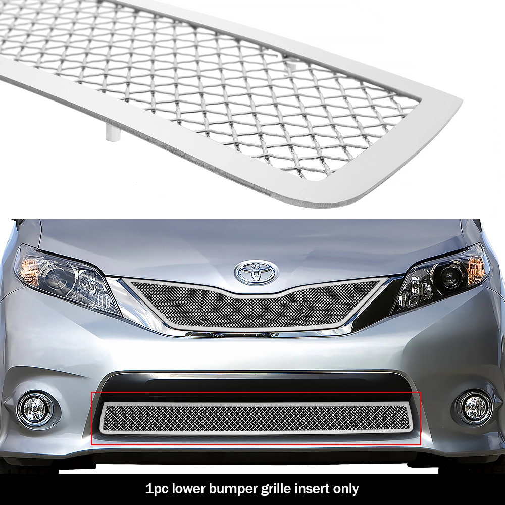 APS GR20GFE00T - Polished Stainless Steel Lower Bumper 1.8mm Wire Mesh Grille
