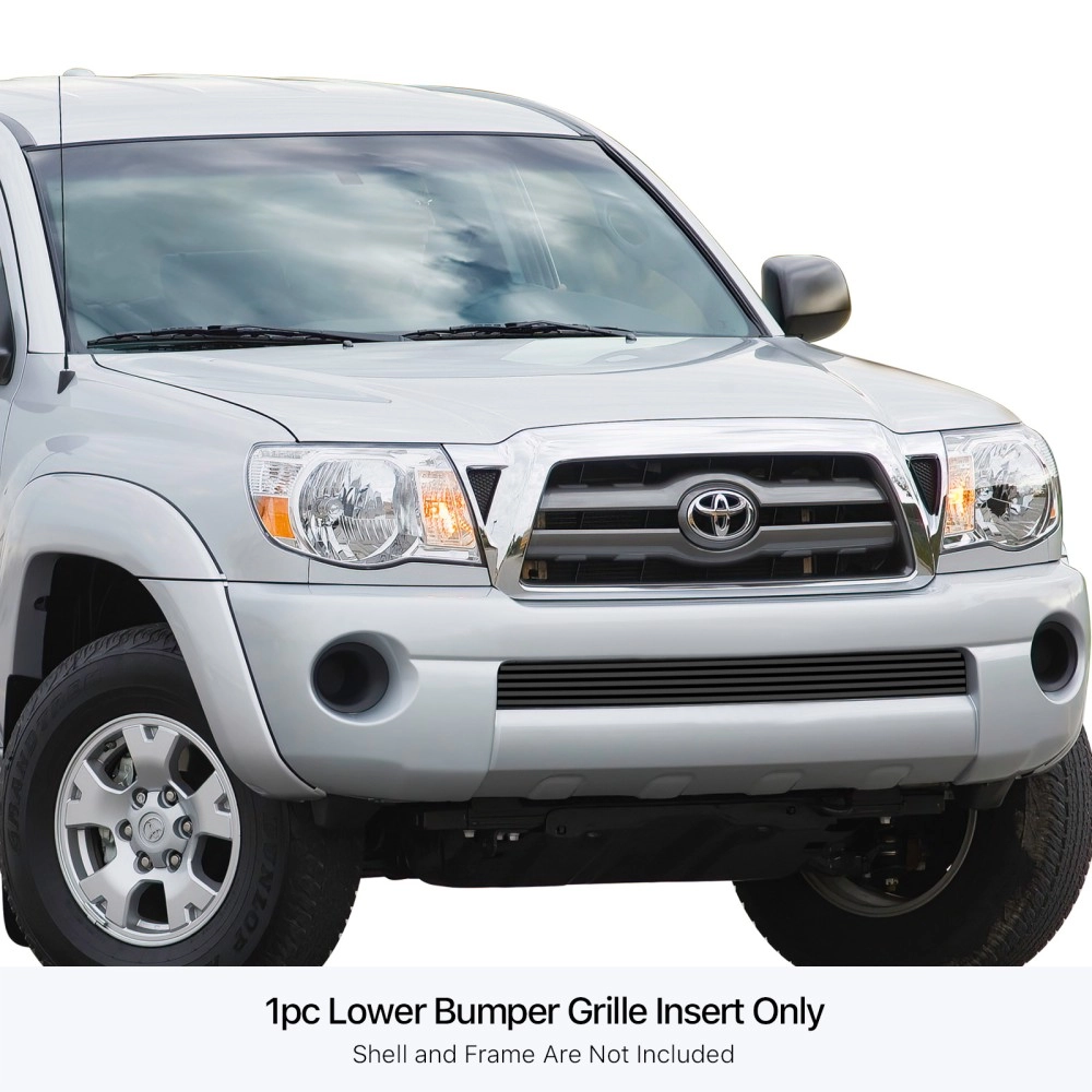 APS GR20HED61J - Black Stainless Steel Lower Bumper Horizontal Billet Grille