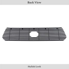 APS GR20HFJ30U - Black Aluminum Main Upper 20mm Horizontal Billet Grille w/ Rivet