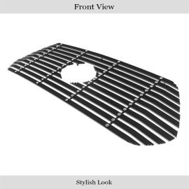 APS GR20HFJ31U - Black Aluminum Main Upper 20mm Horizontal Billet Grille w/ Rivet