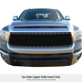 APS GR20LEI85K - Black Carbon Steel Main Upper 2.5mm Wire Mesh Grille w/ Rivet