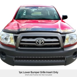 APS GR20LFD57H - Black Stainless Steel Lower Bumper 1.8mm Wire Mesh Grille w/ Rivet